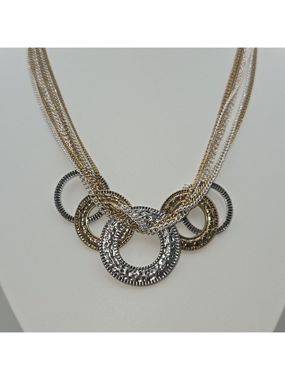 ✨2/$10✨ Open Rings Cooper Bronze Silver Gold Tone Multi Strand Circles 19''